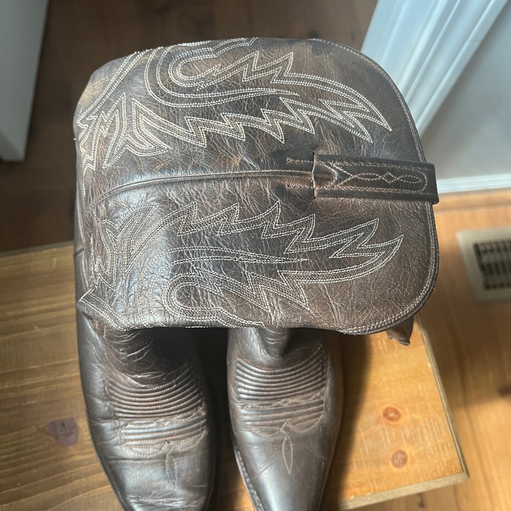 Women's Brown Leather Charlie Horse Cowboy Boots